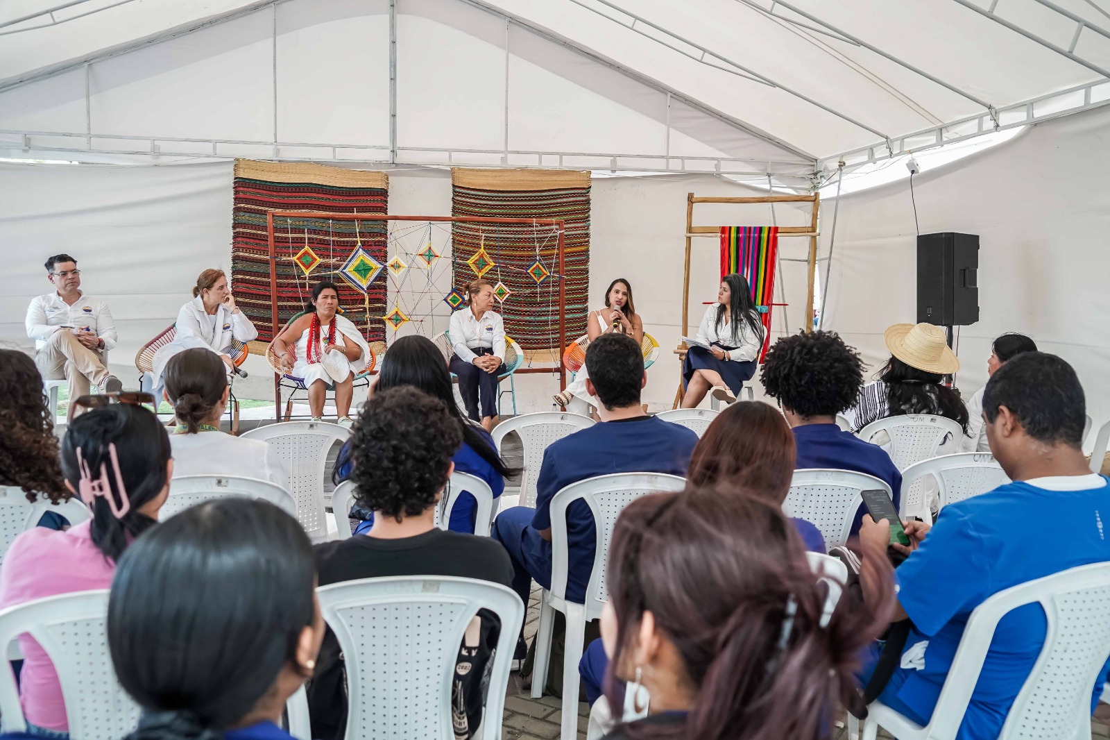 Panel ‘Tejiendo el futuro: Desafíos para una atención materno-infantil intercultural’.