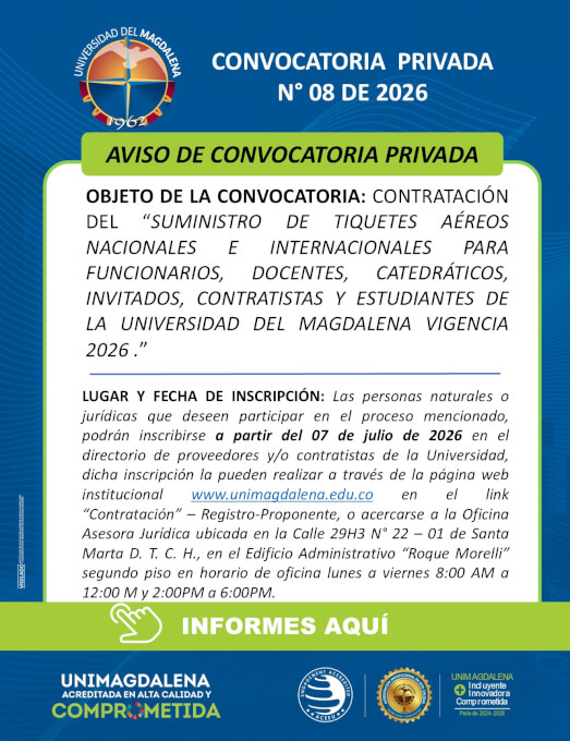 Convocatoria Privada N° 08 de 2026