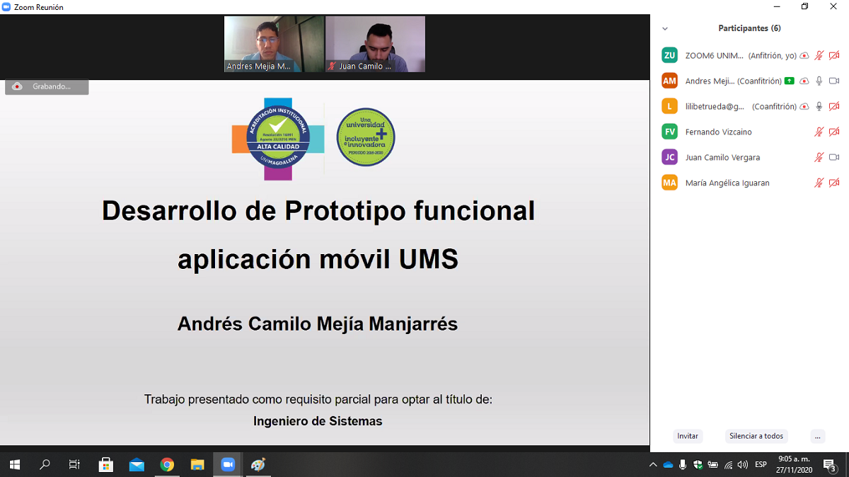 Estudiantes de UNIMAGDALENA sustentan sus ideas de negocio a través de la virtualidad