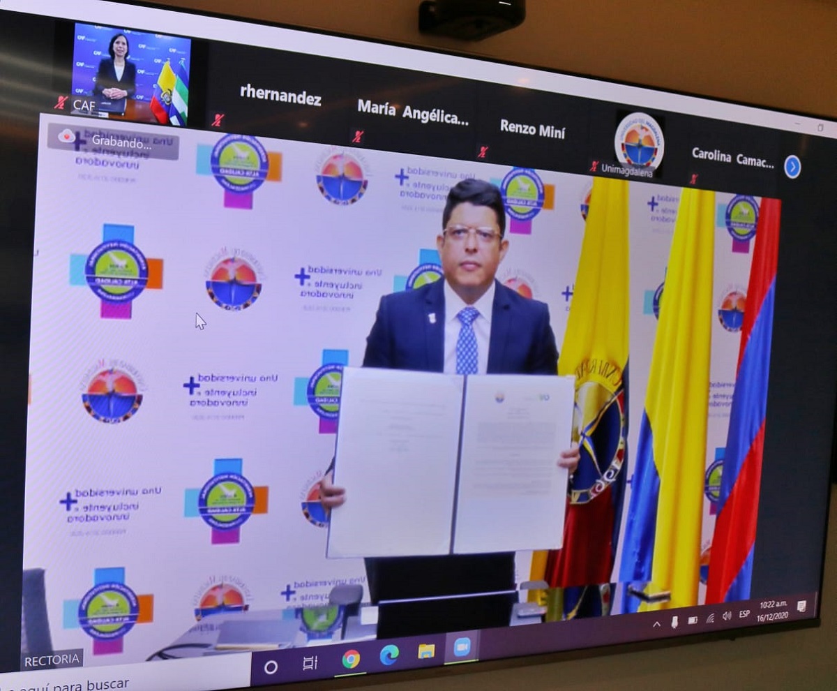 UNIMAGDALENA, primera Universidad colombiana en firmar acuerdo con el Banco de Desarrollo de América Latina – CAF