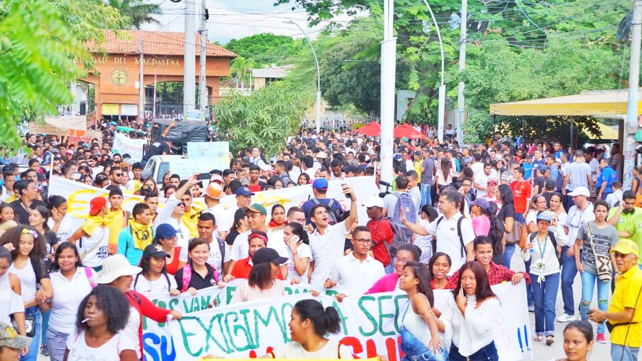 Más de 15 mil estudiantes de UNIMAGDALENA exigieron más recursos para la educación superior