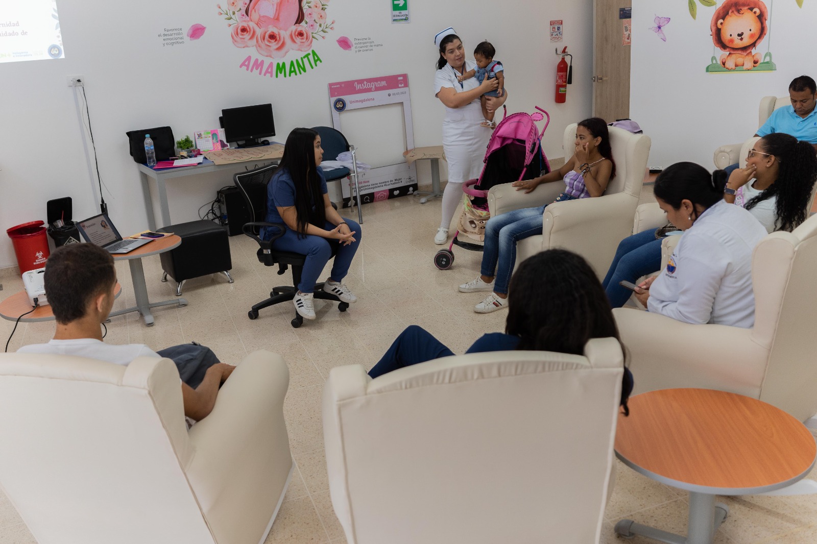 Durante el taller se habló sobre los mitos y las realidades de la lactancia.