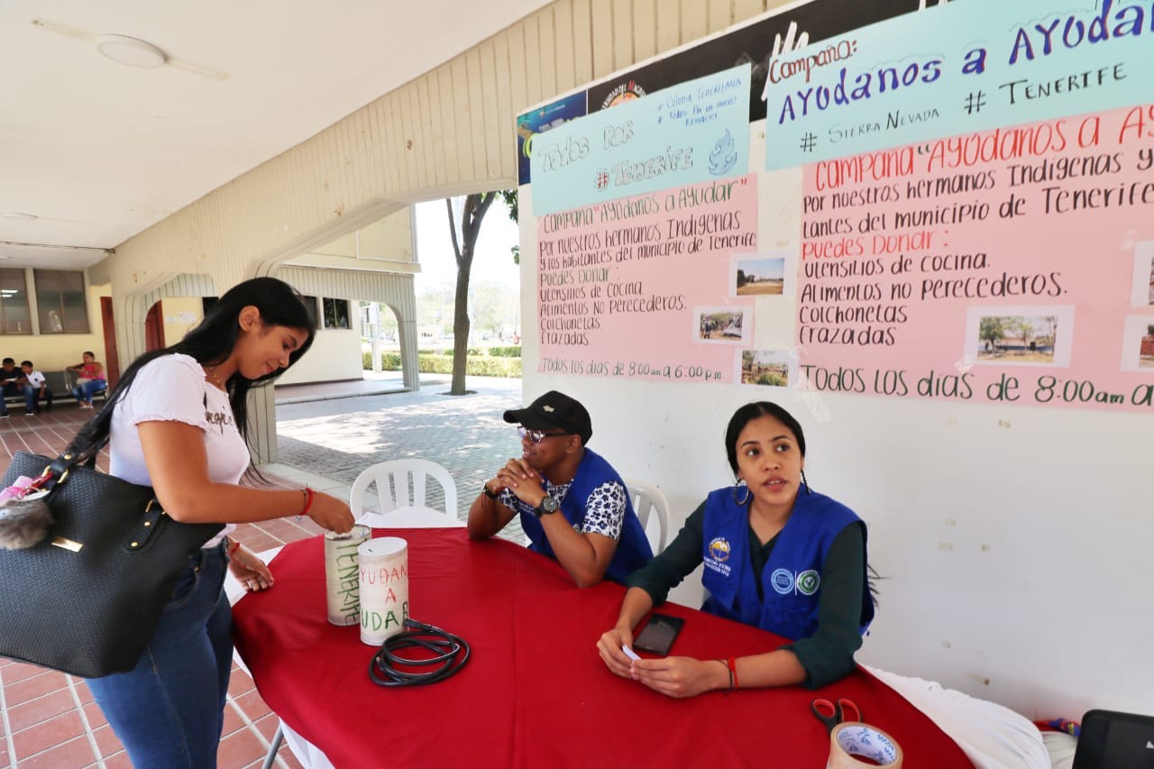 UNIMAGDALENA inició campaña de recolección de ayudas para comunidad indígena afectada por el incendio en Sierra Nevada