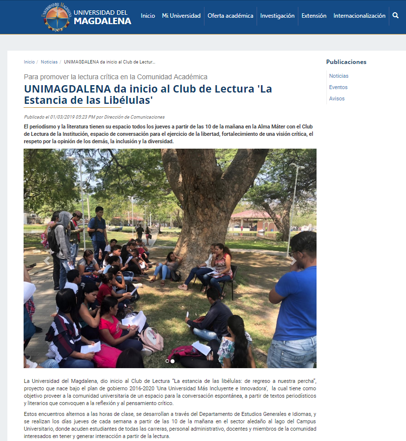 Noticia en Unimagdalena