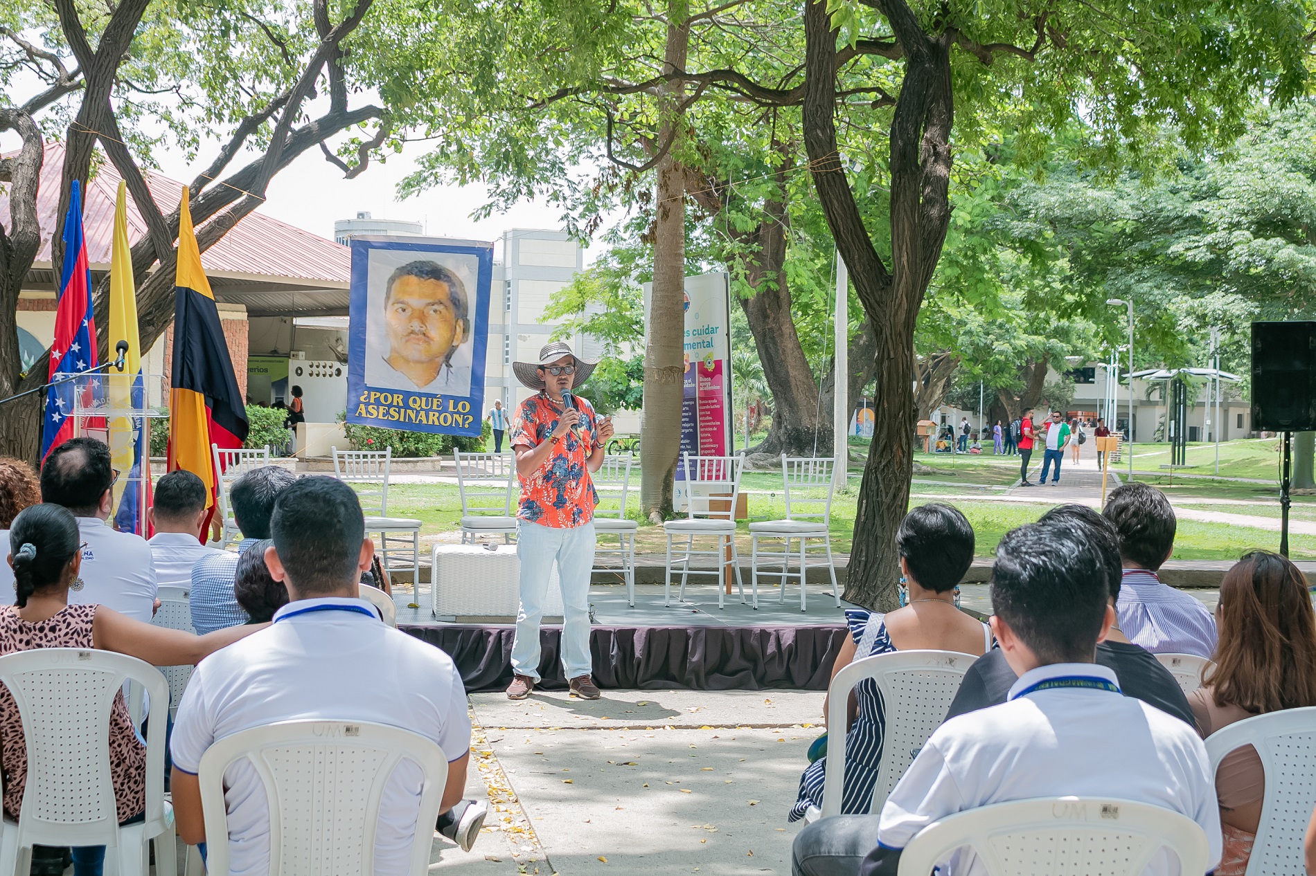 ACTO.CONMEMORACION.HUGO.MADURO (3) Diego Soledad Sánchez, miembro de la Asociación de Estudiantes de Antropología – AEA