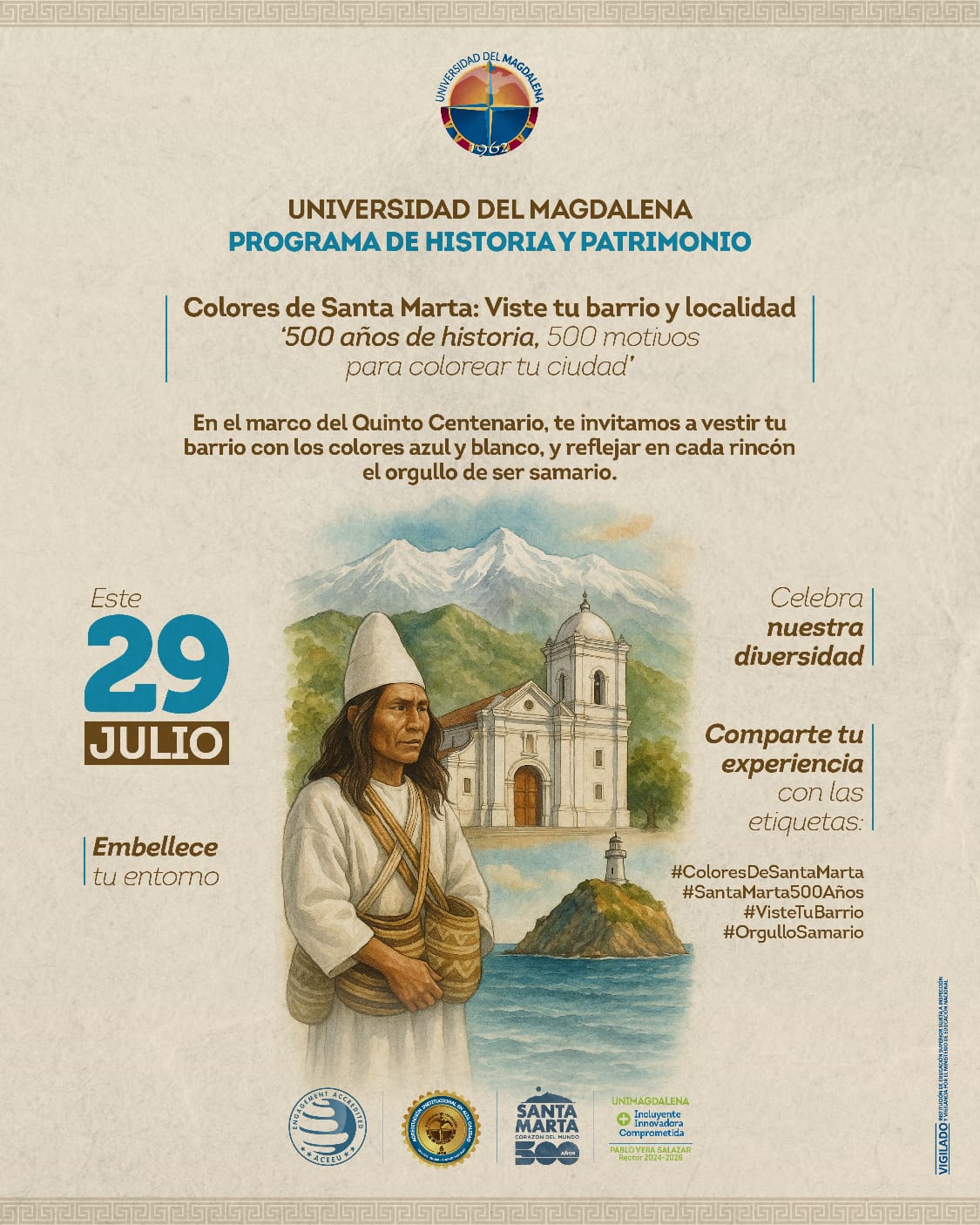Santa Marta celebra 500 años con colores e identidad propia