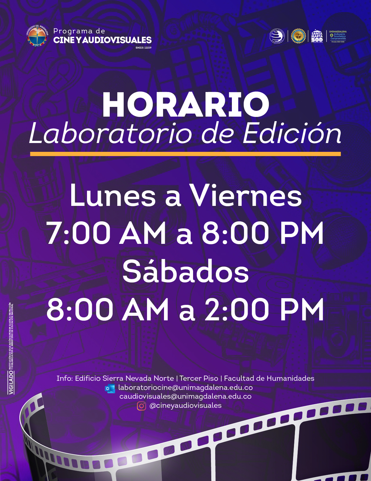 HORARIO DEL LABORATORIO DE EDICIÓN