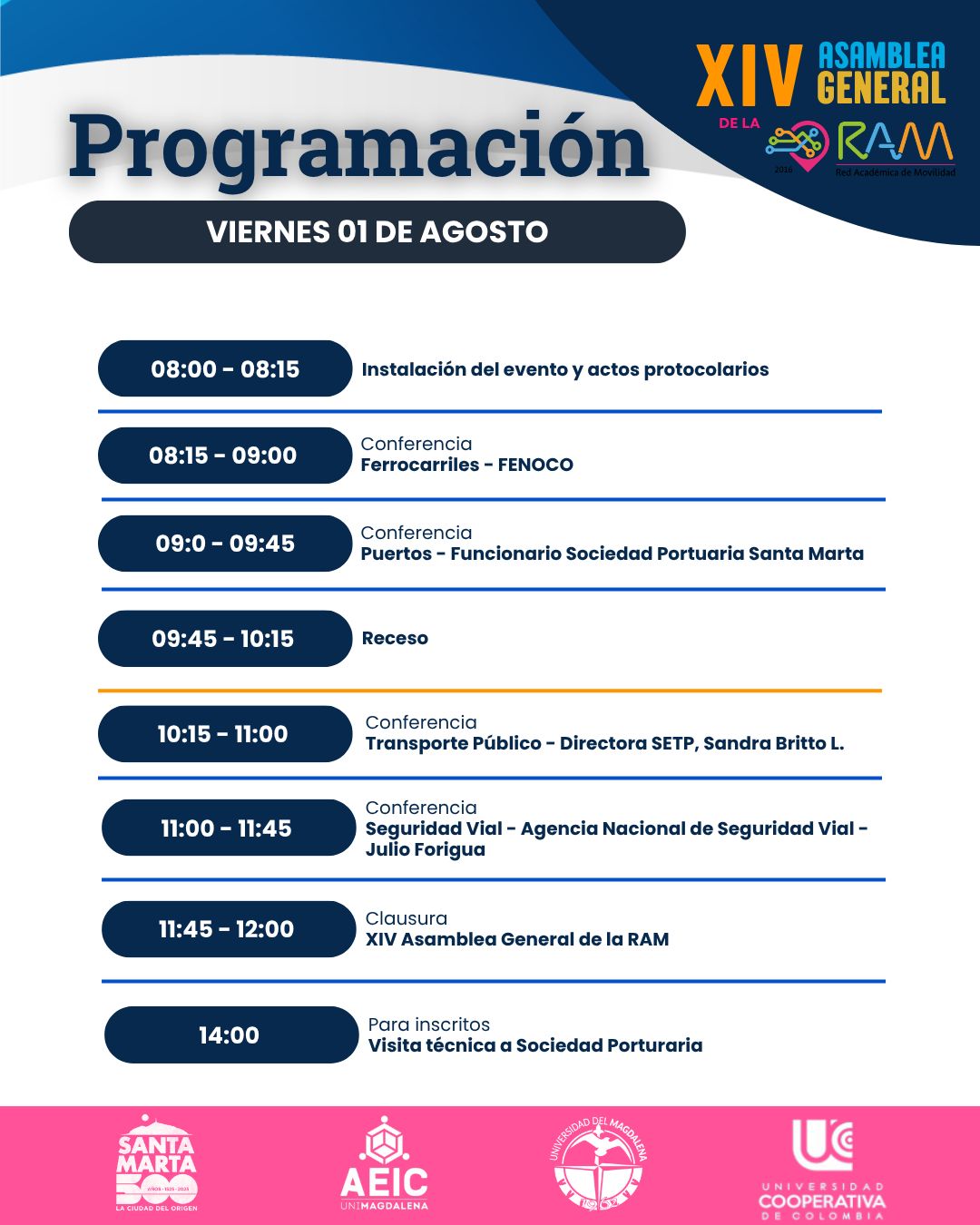 XIV Asamblea General de la Red Académica de Movilidad – RAM 2025