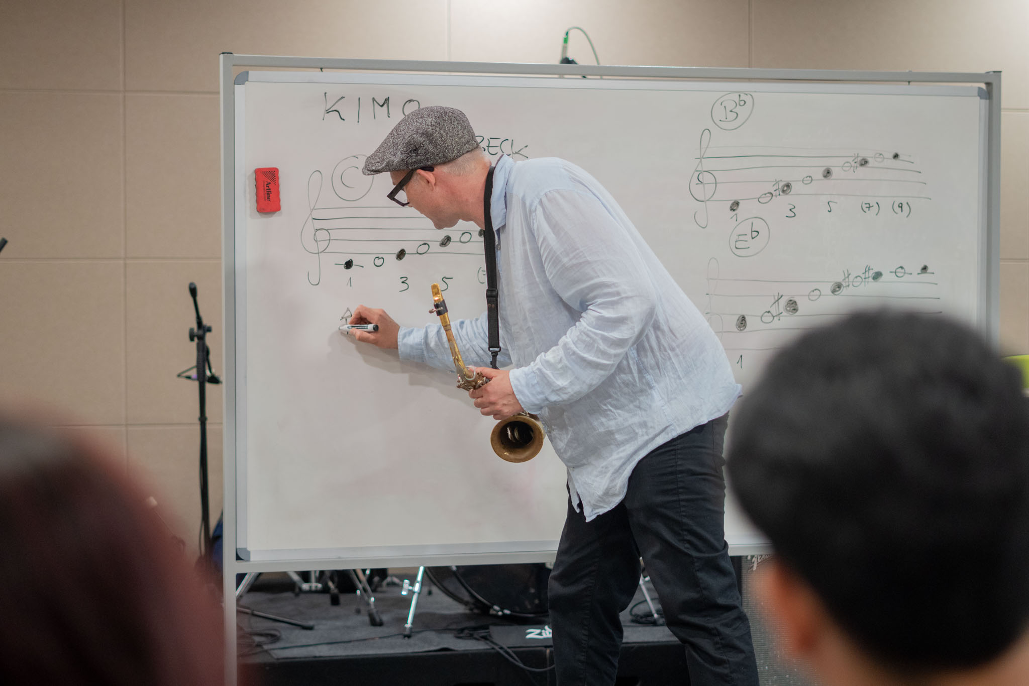 Notas que se sienten bajo la dirección del saxofonista alemán Kimo Eiserbek. Así vivieron los estudiantes la magia de crear música.