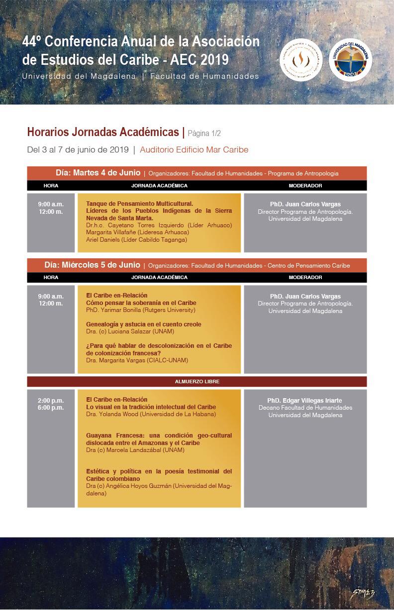 NIMAGDALENA será anfitriona en la 44ª Conferencia Anual de la Asociación de Estudios del Caribe (AEC)