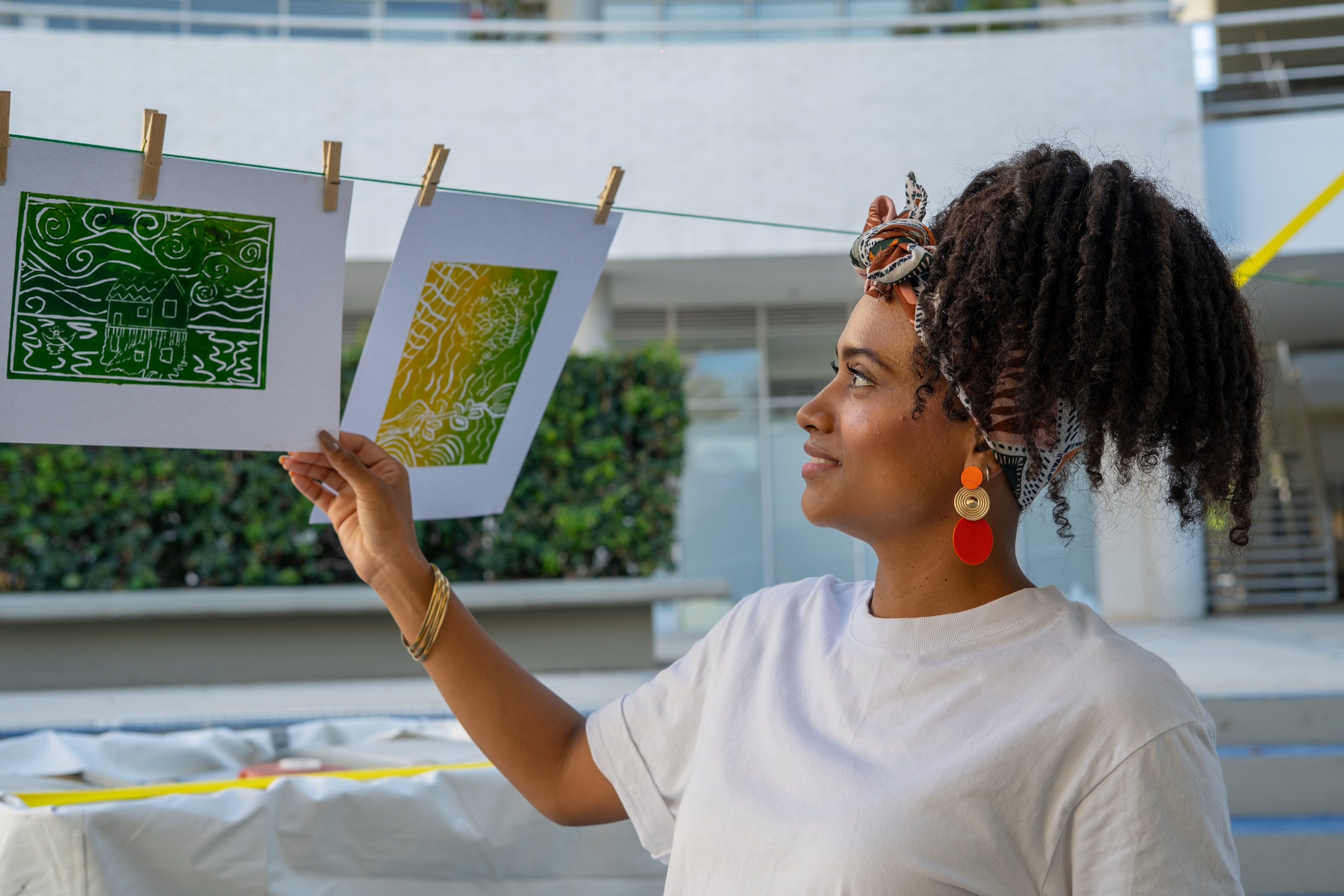 La creatividad y el arte fueron protagonistas de la jornada “Estampando la Ciénaga Grande”, realizada en la carpa cultural y artística.