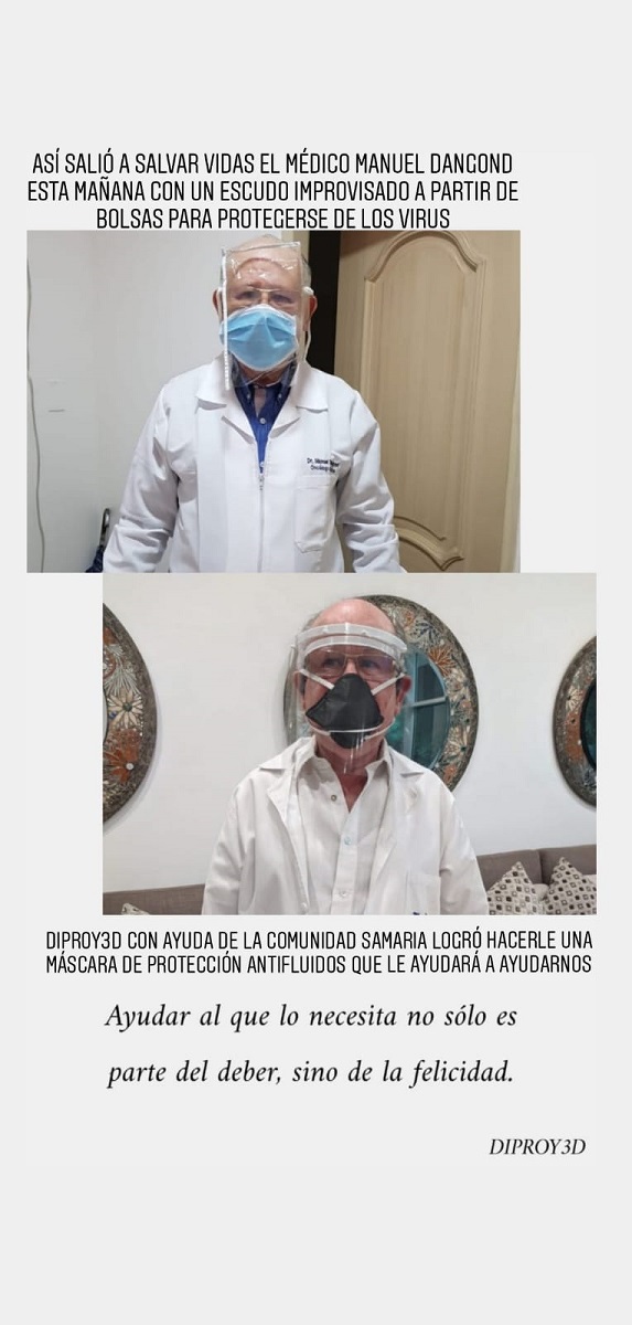 Ingenieros samarios producen y donan equipamiento con impresión 3D para protección ante el COVID-19