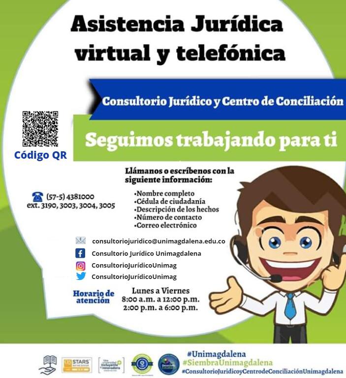Consultorio Jurídico de UNIMAGDALENA continúa ofreciendo sus servicios a la comunidad