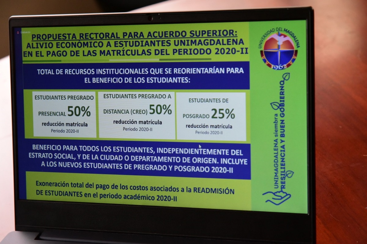 ¡Es un hecho! Próximo semestre de UNIMAGDALENA con 50% de rebaja en matrículas para todos los estudiantes de pregrado y 25% para posgrado, sin afectar