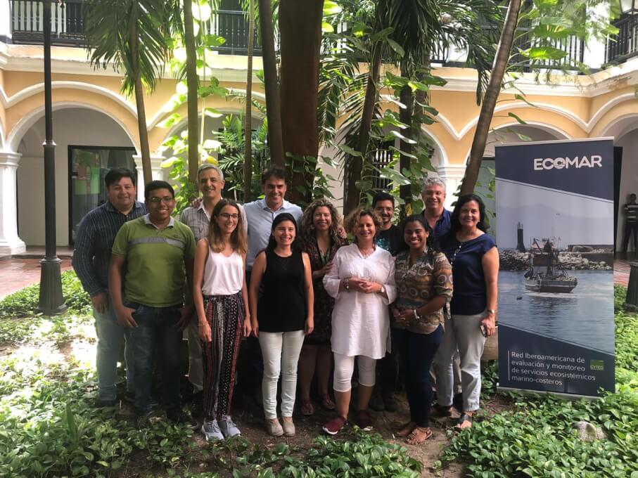Miembros de la red ECOMAR en su reunión anual en las instalaciones de Unimagdalena
