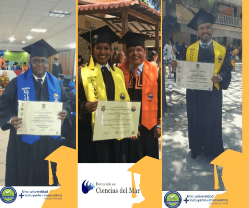 Izquierda, Magister Raul Moscote Riveiro; Derecha, Magister Oscar Gaora Cruz; Centro, Doctora Judit Barros Gomez.