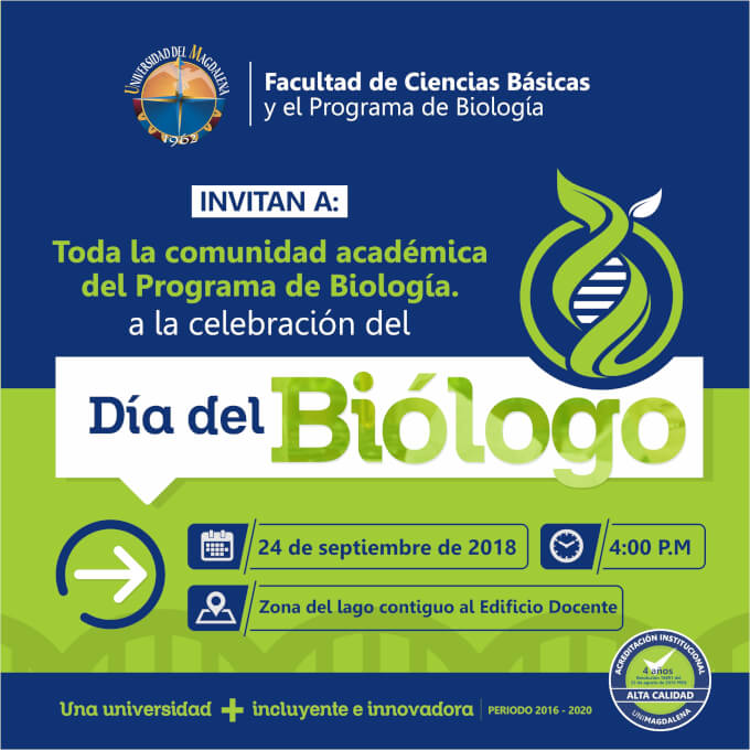 Invitación celebración día del Biólogo