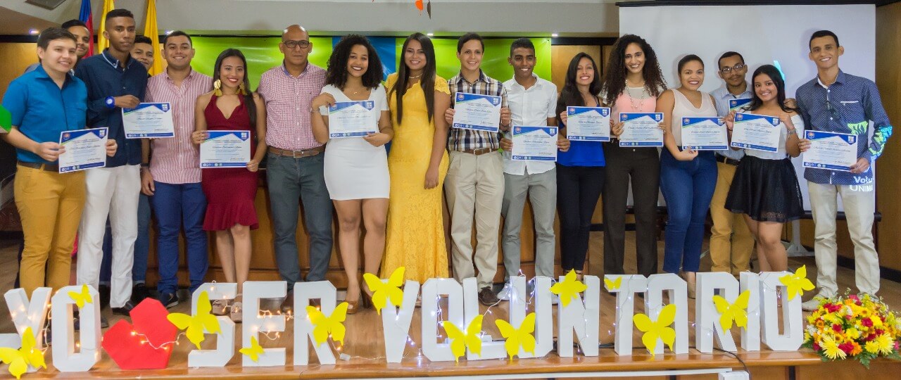 UNIMAGDALENA certificó 72 nuevos integrantes del Programa de Voluntariado universitario
