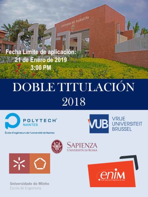 Banner de apertura Doble Titulación 2018