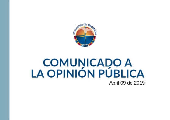 COMUNICADO A LA OPINIÓN PUBLICA