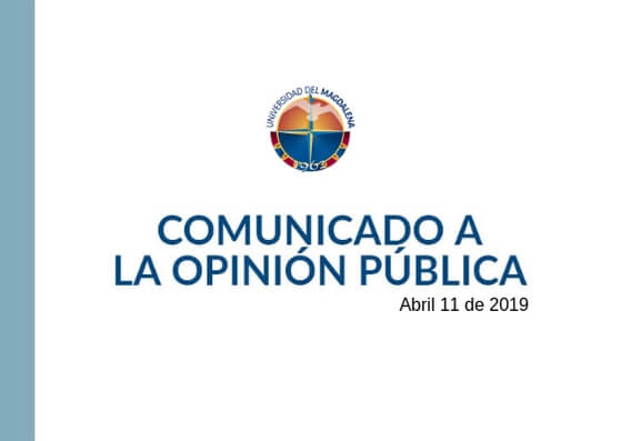 COMUNICADO A LA OPINIÓN PÚBLICA