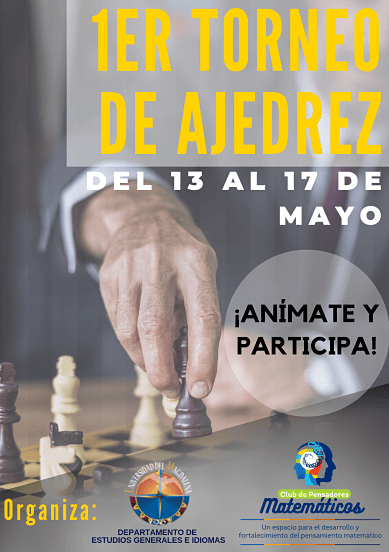 Torneo de ajedrez organizado por el Club de Matemáticas del Departamento de Estudios Generales e Idiomas de la Unimag.