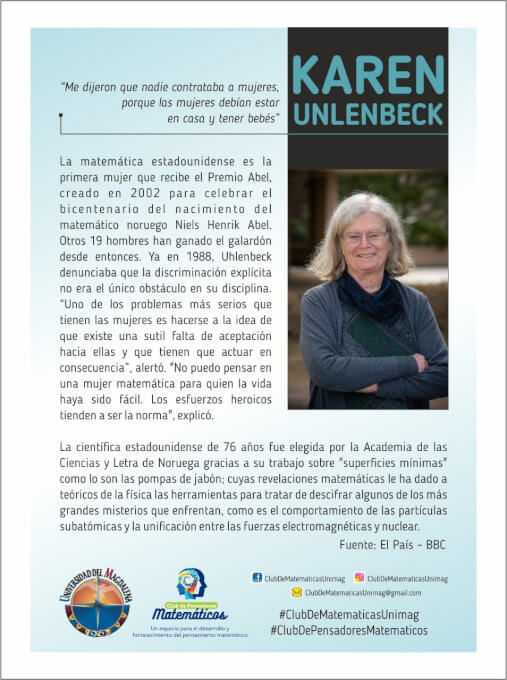 Karen Uhlenbeck, la primera mujer en ganar el Premio Abel.