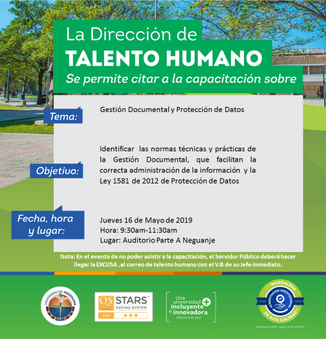 Capacitación sobre Gestión Documental y Protección de Datos.