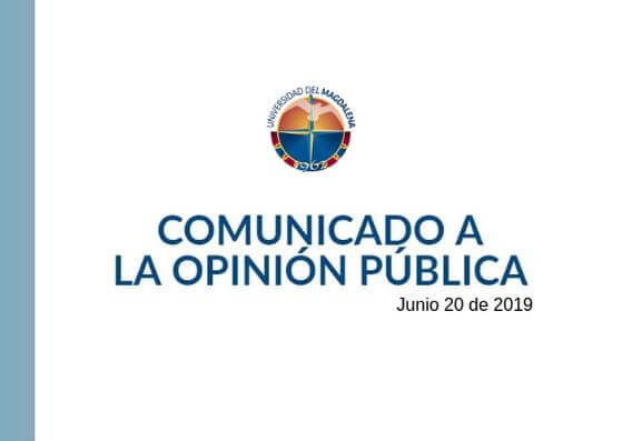 Comunicado a la opinión pública
