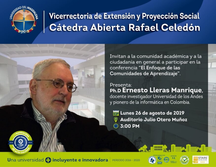 Ernesto Lleras Manrique, presidirá Cátedra Abierta Rafael Celedón en UNIMAGDALENA