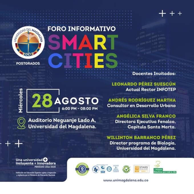 UNIMAGDALENA invita a Foro informativo sobre Smart Cities