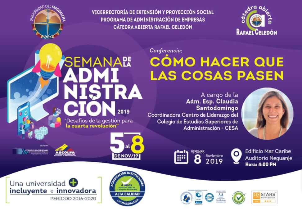 Conferencia “Cómo hacer que las cosas pasen”