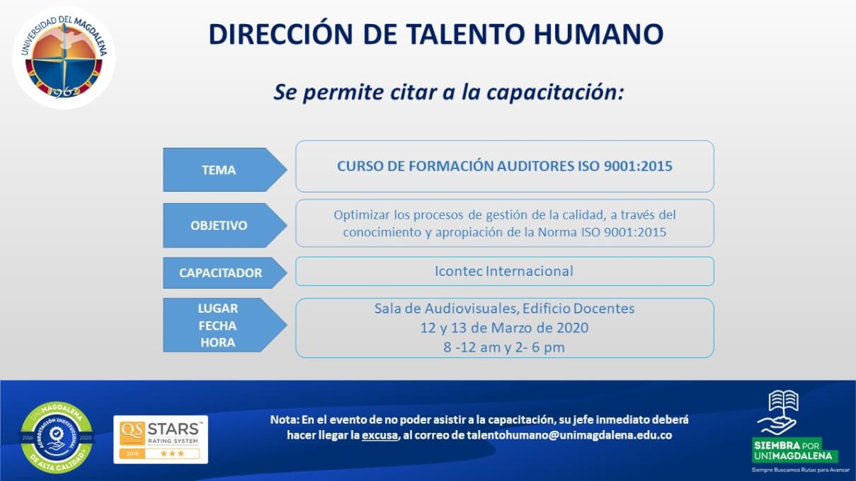 Curso de formación Auditores ISO