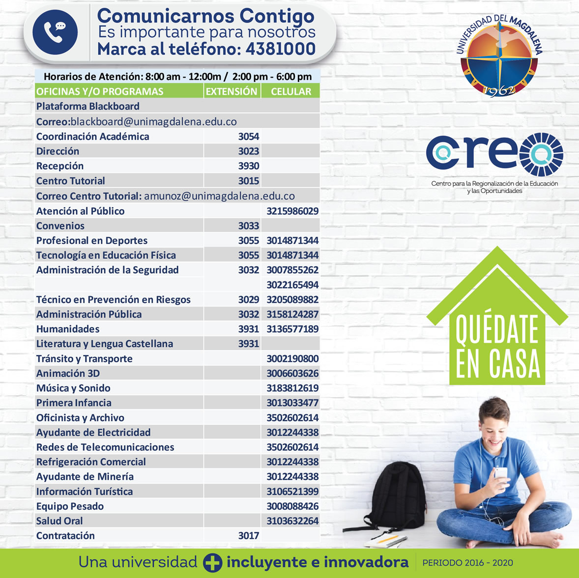 Queremos estar en contacto contigo