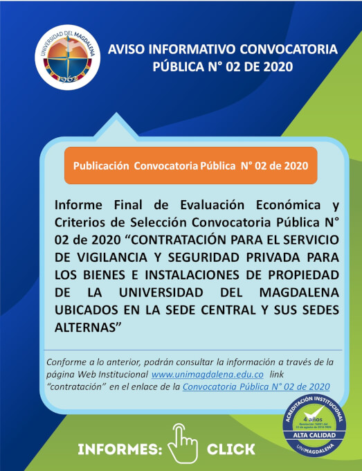 informe FINAL de evaluación de propuesta. convo. 02 de 2020