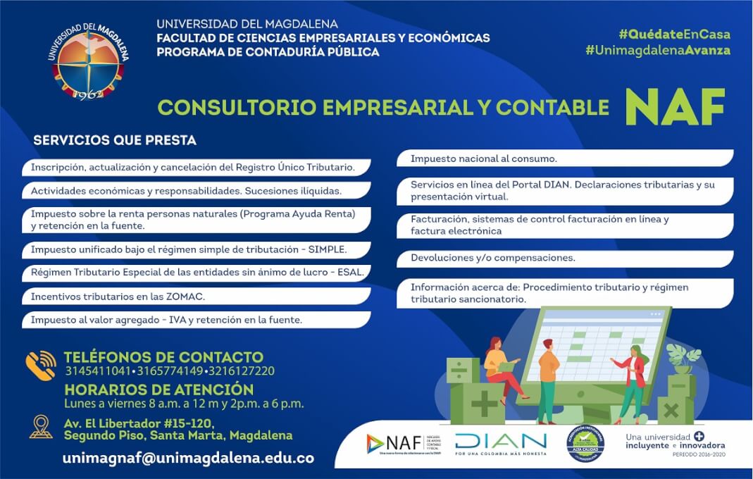 UNIMAGDALENA pone en marcha el Consultorio Empresarial y Contable - NAF