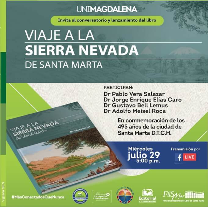 UNIMAGDALENA realizará lanzamiento del libro ‘Viaje a la Sierra Nevada de Santa Marta’