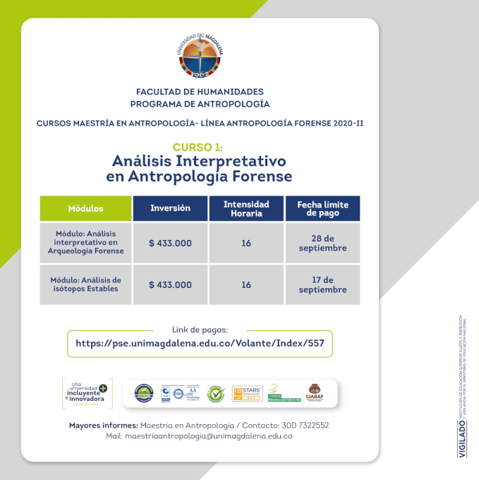 Curso de antropología forense por módulos