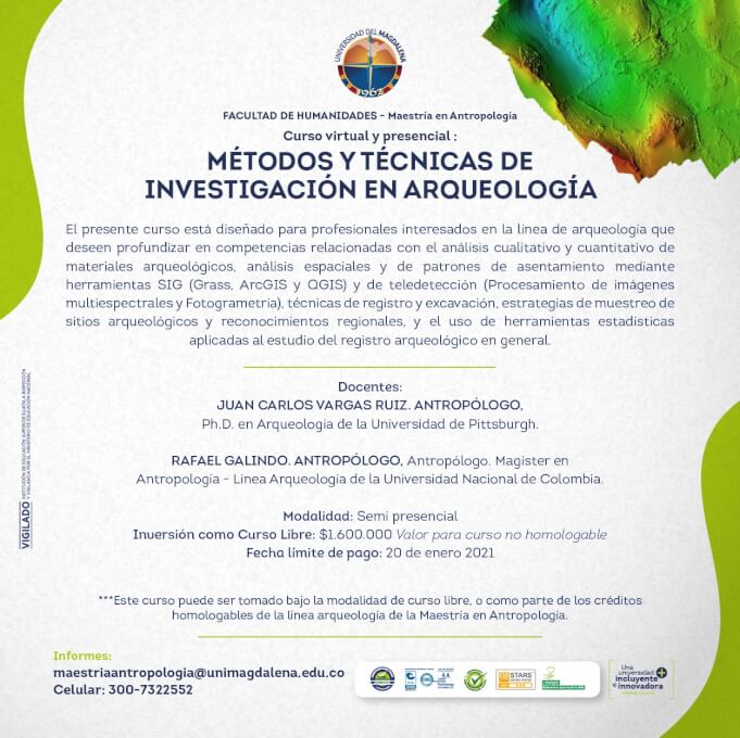Mayor información en maestriaantropologia@unimagdalena.edu.co