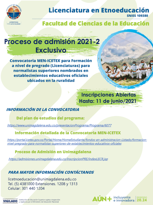 Banner Convocatoria de Admisión 2021-2