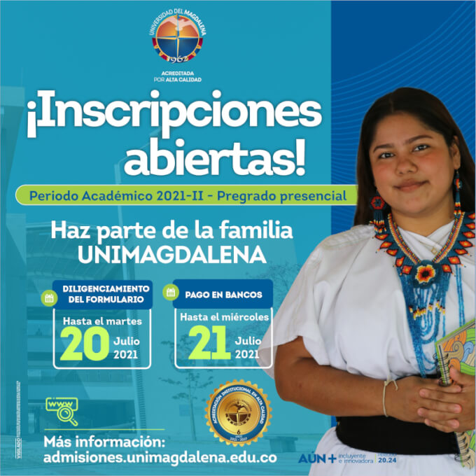 Inscripciones abiertas para pregrado presencial periodo2021-II
