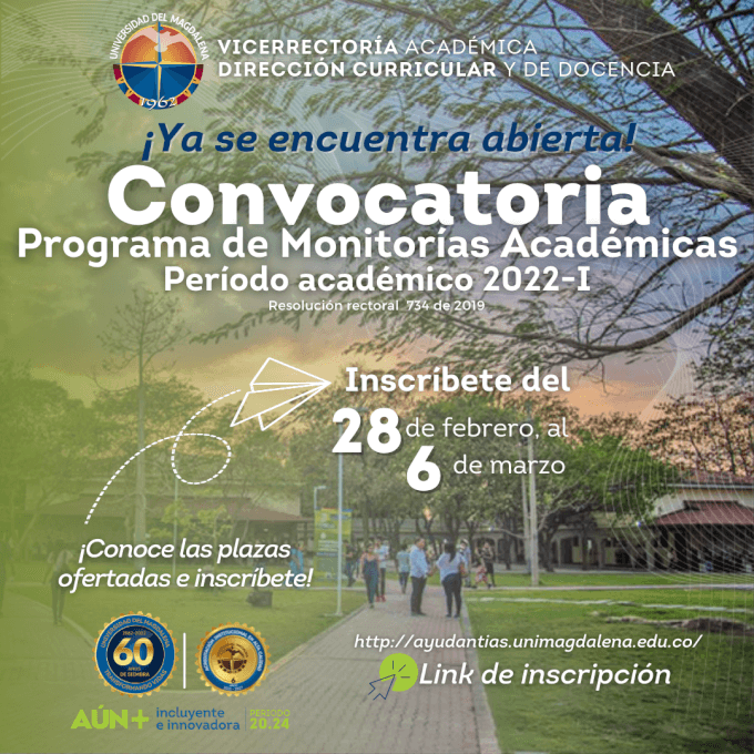 Estudiante UNIMAGDALENA, 230 plazas esperan por ti en este periodo 2022-I