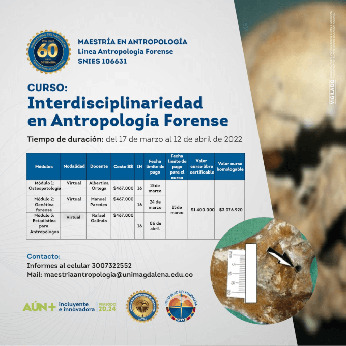 Curso: Interdisciplinariedad en Antropología Forense