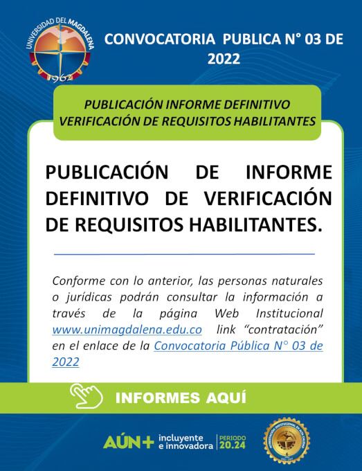 PUBLICACI N INFORME DEFINITIVO DE VERIFICACI N DE REQUISITOS 