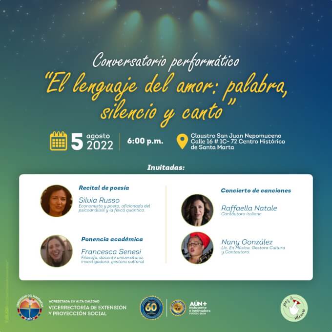 Conversatorio performático “El lenguaje del amor: palabra, silencio y canto”