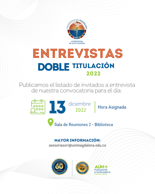 Entrevistas Doble Titulación
