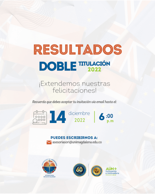 Resultados Doble Titulación 2022