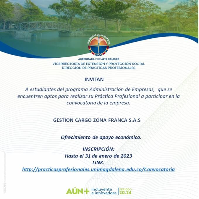 Convocatoria por parte de Dirección de Practicas Profesionales