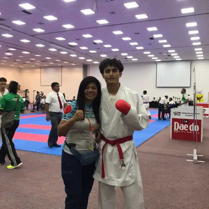 FOTO 1. German Guzmán Suárez, estudiante del Programa de Ingeniería Civil quien consiguió medalla de Oro en la categoría sub-21 – 75, logrando por primera vez ser convocado a la Selección Colombia.