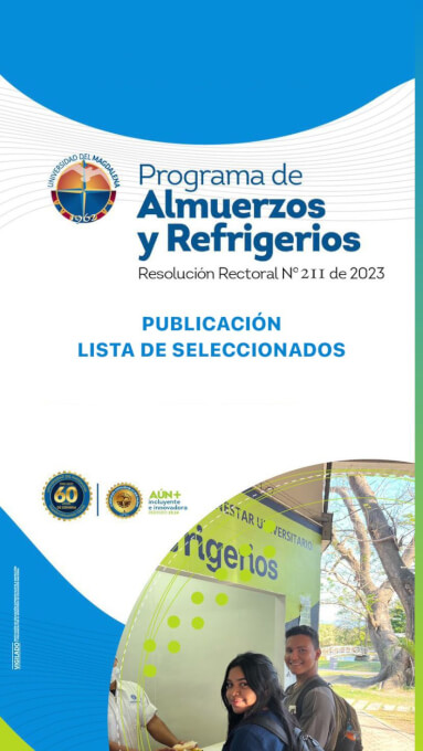 Listado de estudiantes seleccionados para el programa de Almuerzos y Refrigerios Gratuitos. 2023-I